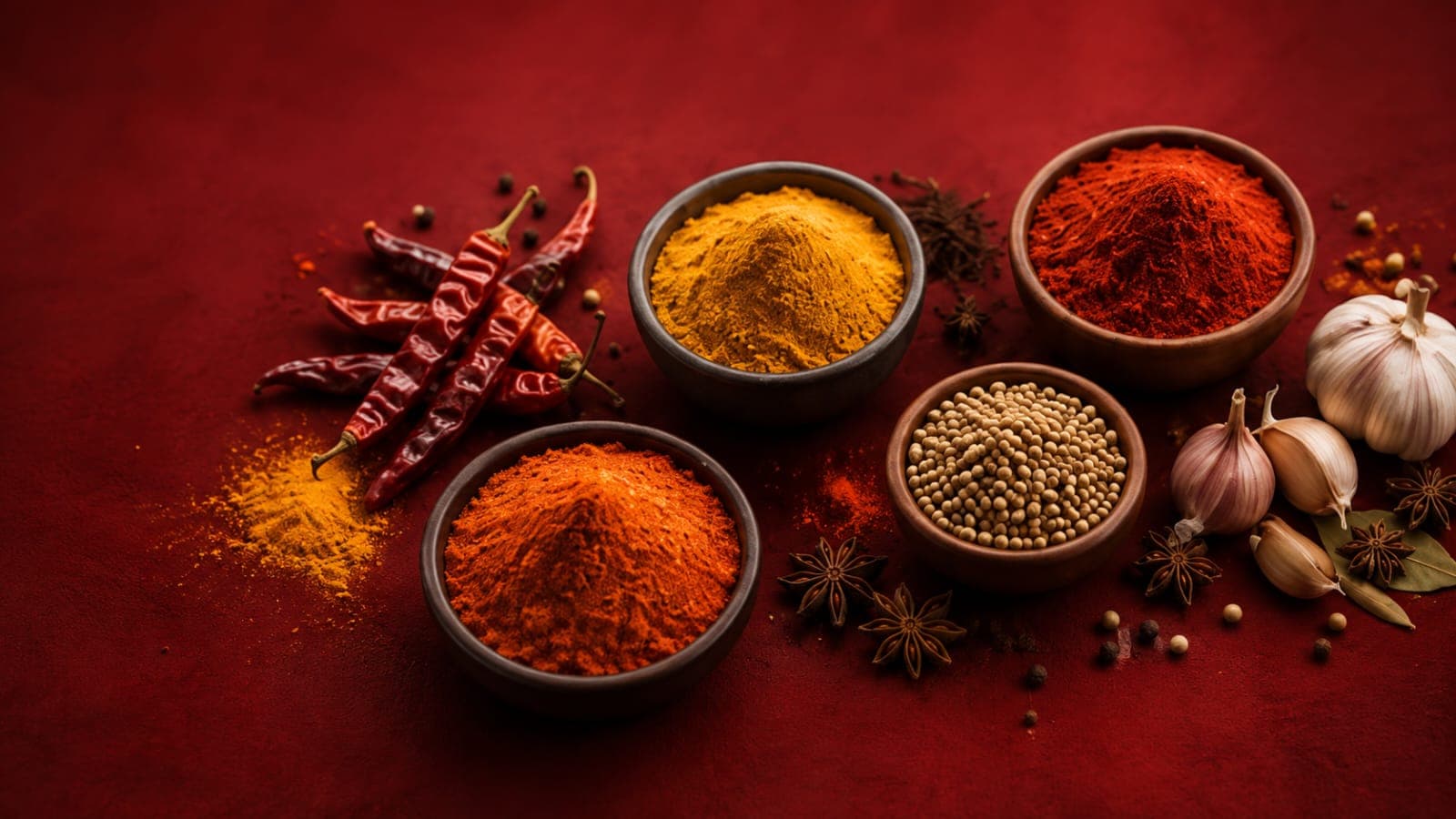 Bring Home The Taste of Purity — Indian Spices Flatlay